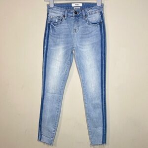 Pistola Light Blue Ankle Jeans with Dark Blue Stripe Size 25